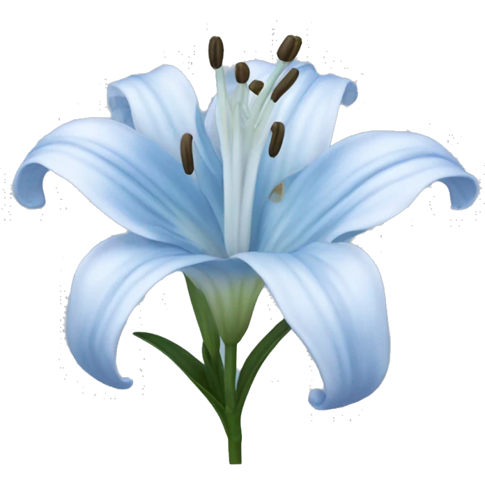 pastel blue lilium emoji