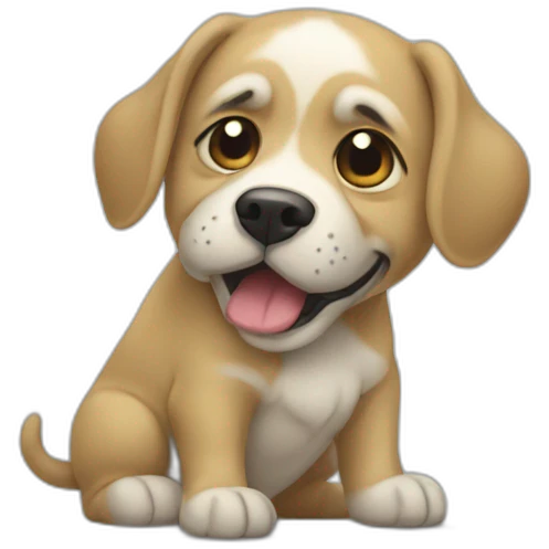 Un chien qui vomit emoji