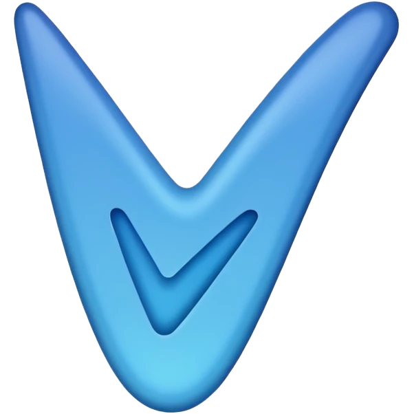 Blue colored tick  emoji