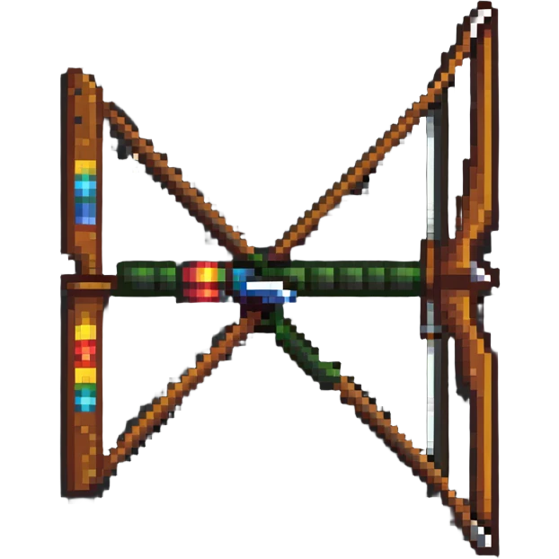 wooden archery bow pixel art emoji