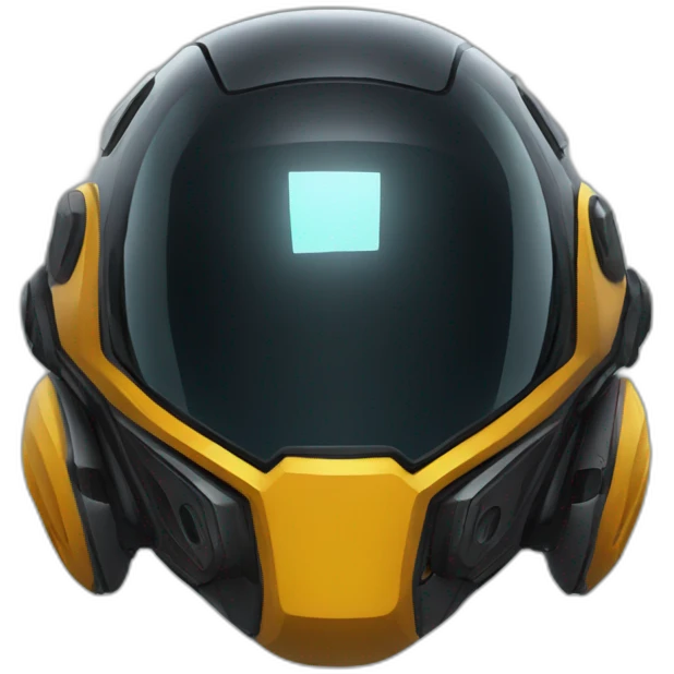 futuristic Anti-Matter Helmet colored as void of space emoji