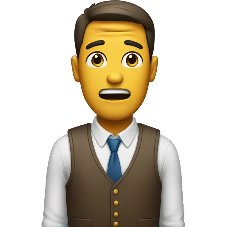 Surprised American Man with torso emoji
