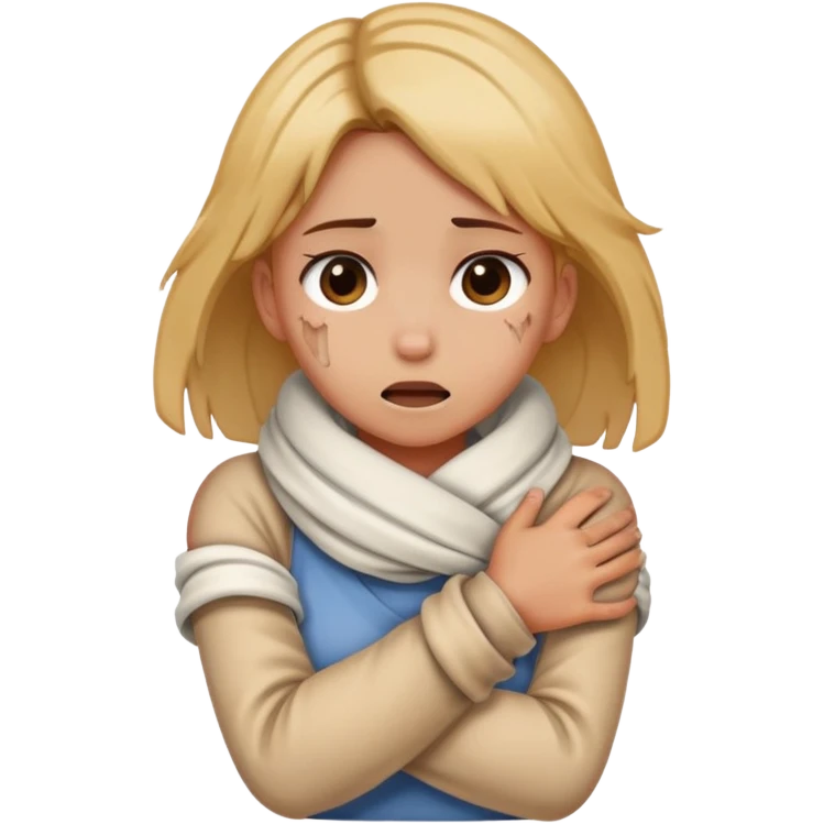 a girl wrapped her arms around neck choking emoji