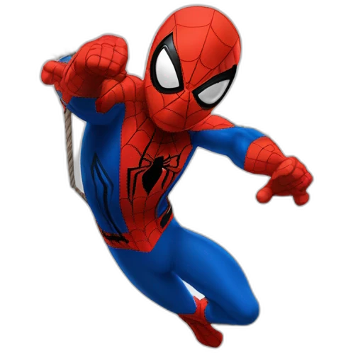 Spider-man swing on web emoji