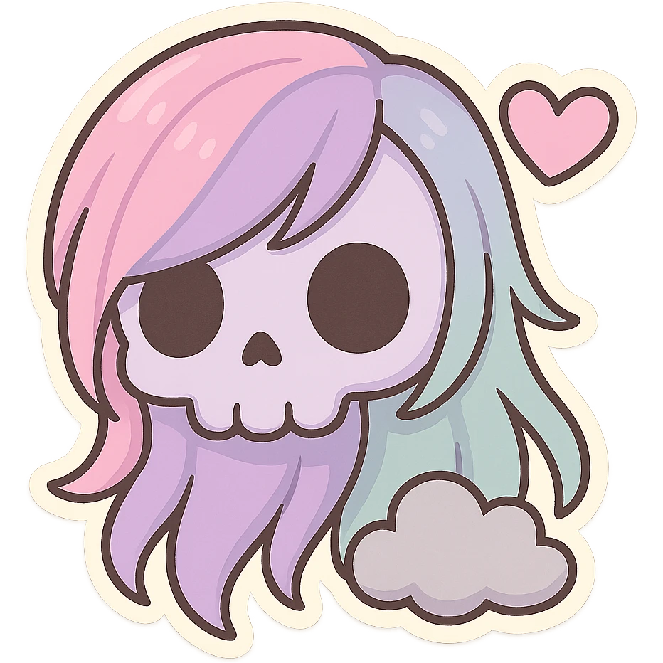 pastel emo objects, show one emoji
