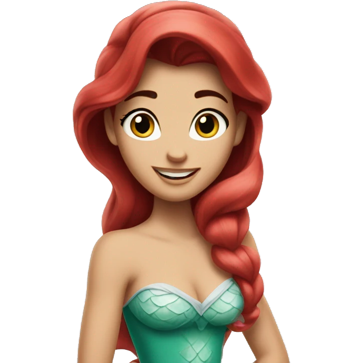 Ariel Disney with just upper body emoji