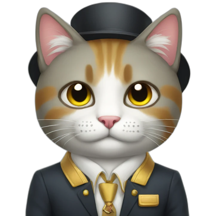 Rainbow boss cat emoji