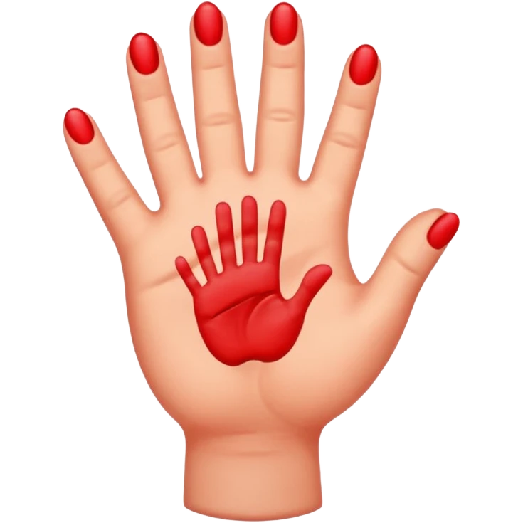 peach emoji with red hand print like a spankinging simple post spanking red mark  emoji