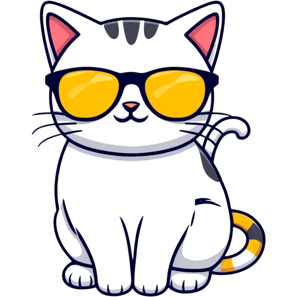Cat with sunglasses emoji