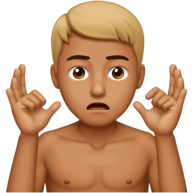 Person making a self choking gesture because of annoyance  emoji
