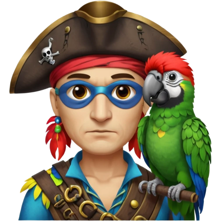 pirate and parrot emoji