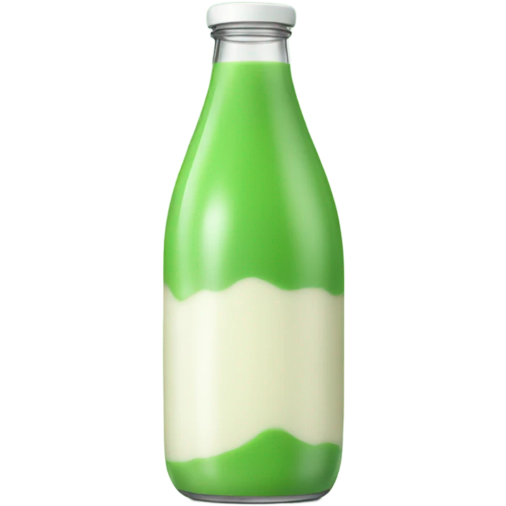 Green milk  emoji