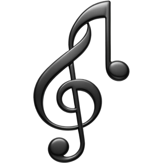 black music note emoji