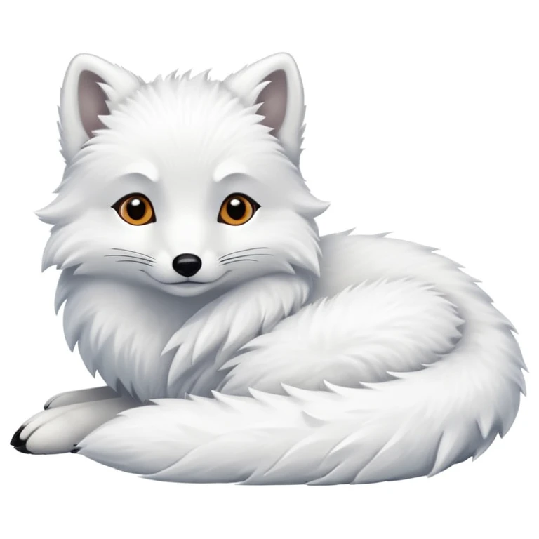 Arctic fox laying down  emoji