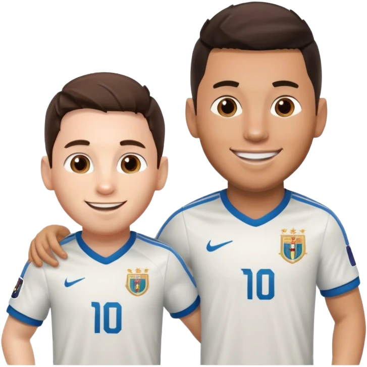 Messi  con Ronaldo che fanno il 67  emoji
