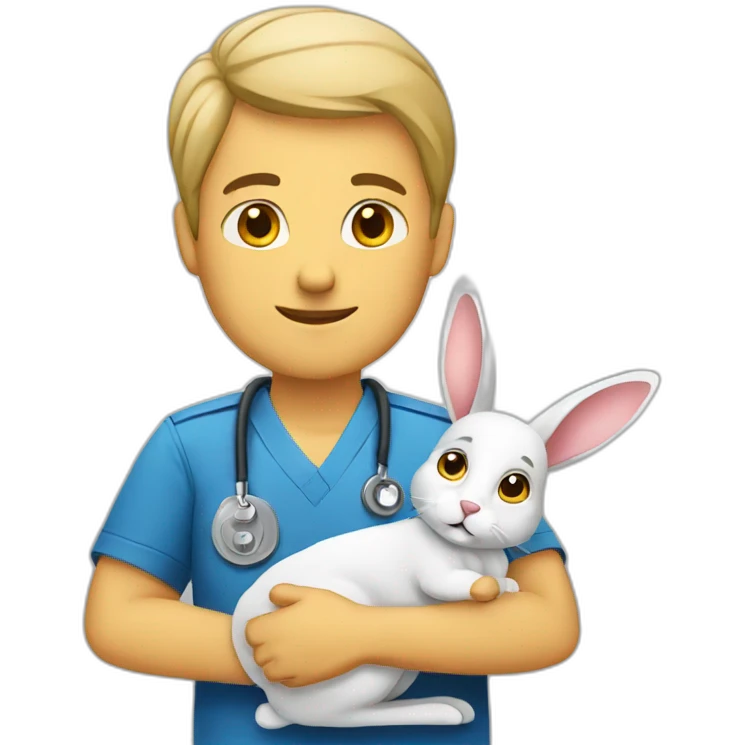vet with rabbit emoji
