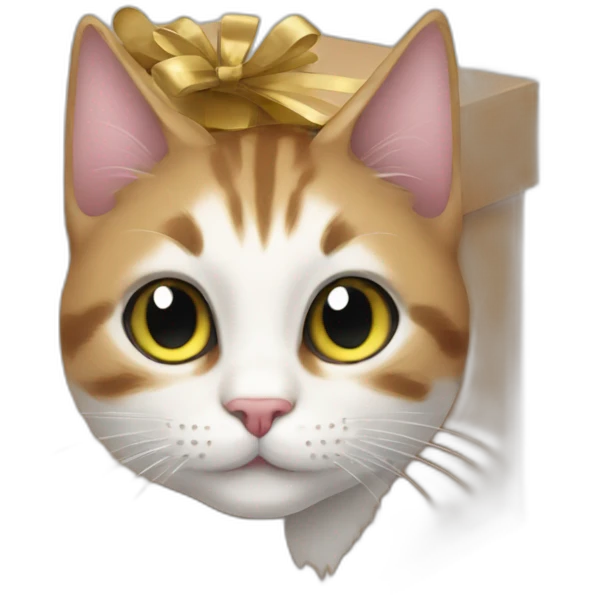 cat from gift box emoji