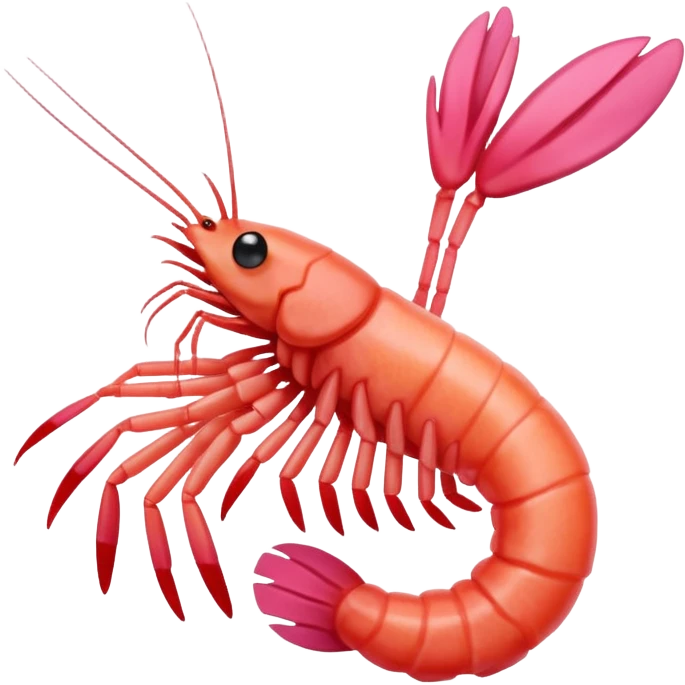 Shrimp wearing a white tank emoji