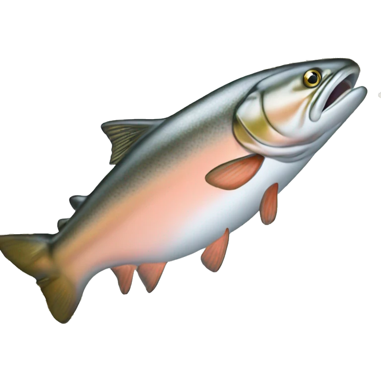 Standing Coho Salmon wearing gold chain emoji