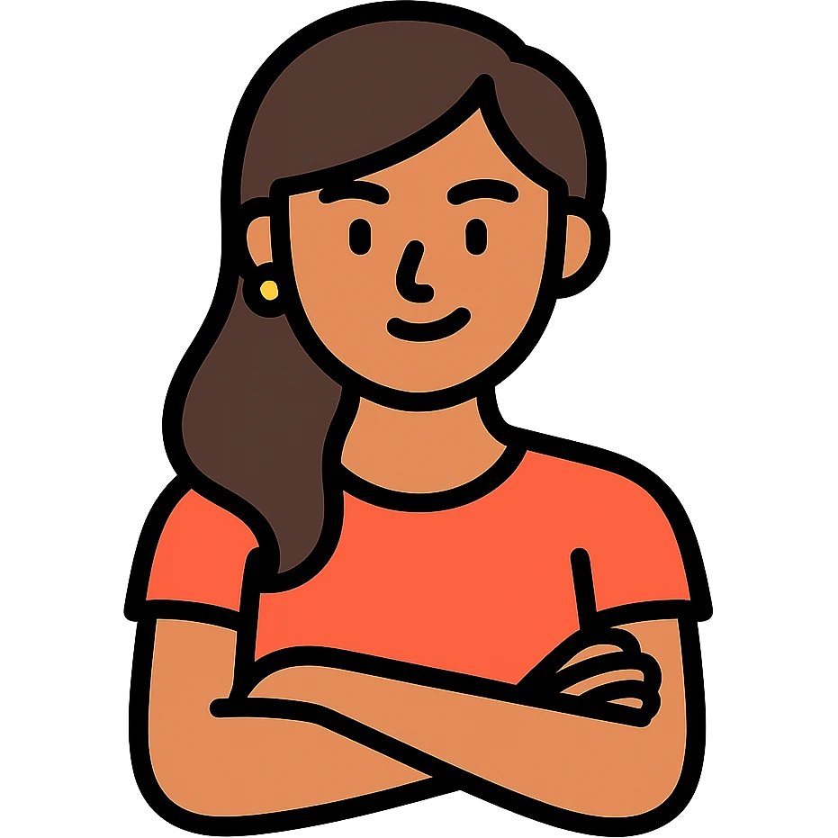 icon of a confident young woman, stylized, tasteful, with feminine features, modern icon style emoji