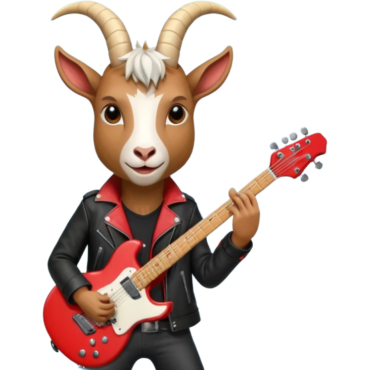 Goat rockstar potrait  emoji