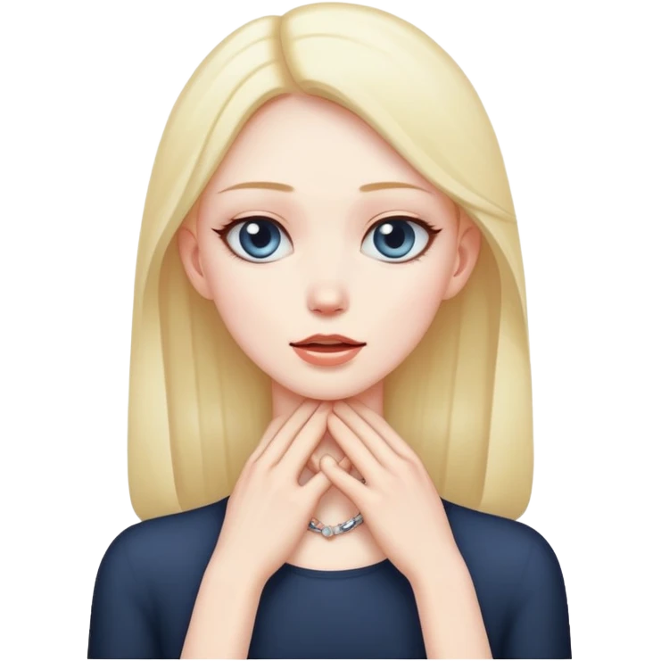 Hands on neck  emoji