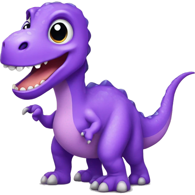 Cute purple dinosaur emoji