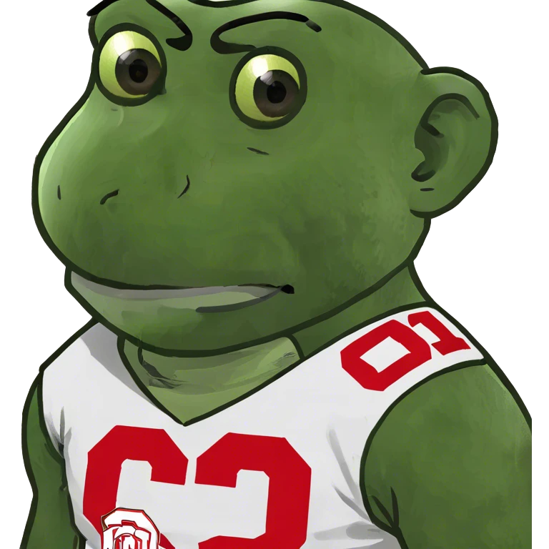 Monkey with Ohio state football jersey emoji
