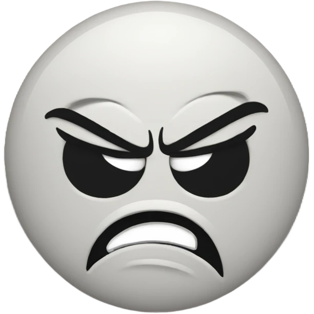 Angry face with squinting eyes emoji