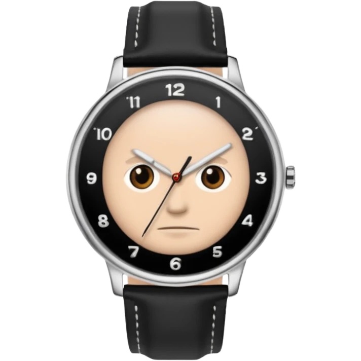 man wearing a black strap watch emoji