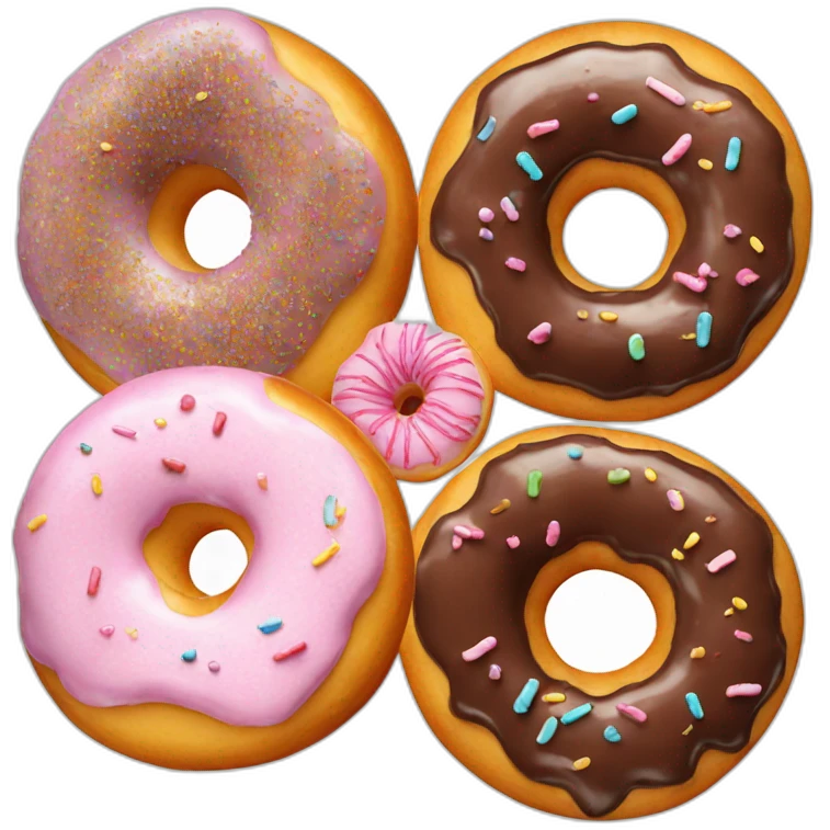 Donut sucrés au sucre emoji