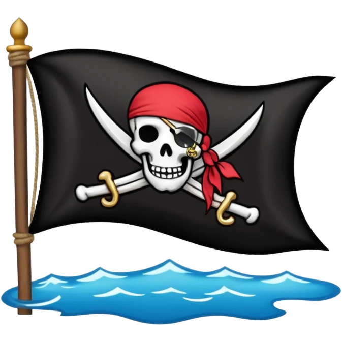 Drapeau pirate avec écrit "Libérez Fazer" emoji