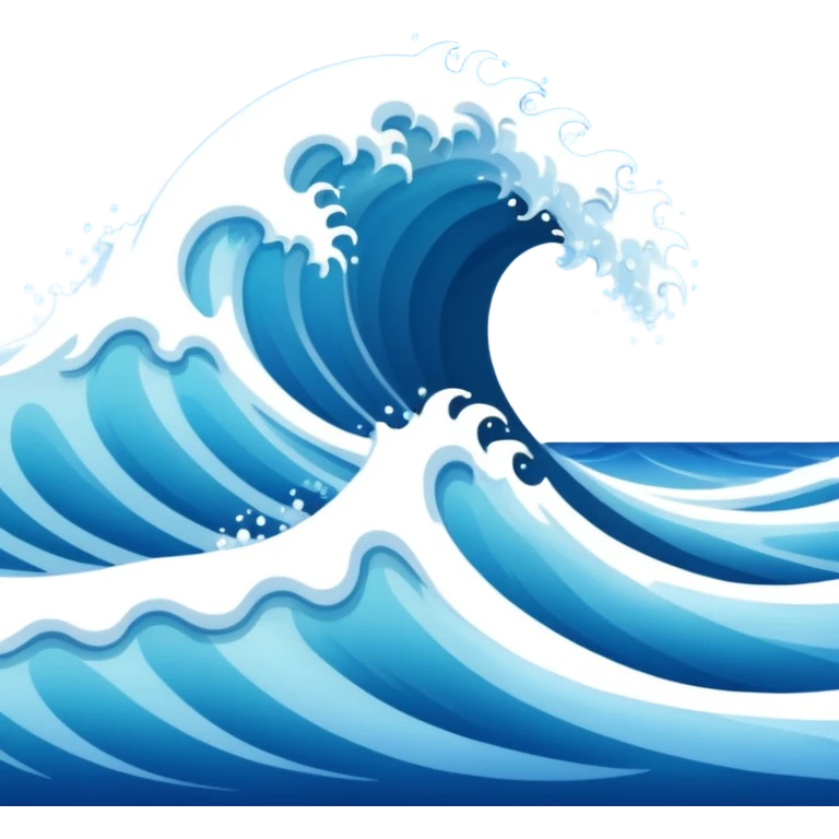 wave receding back into ocean emoji