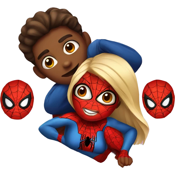 Spiderman with girl face emoji