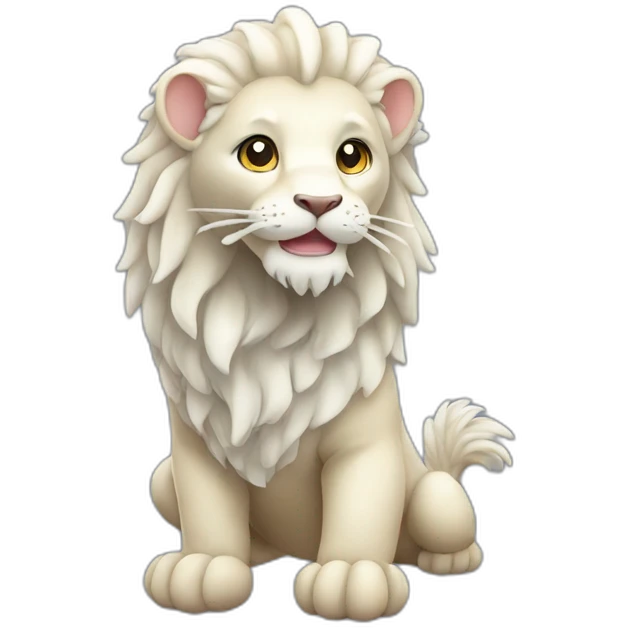 cute merlion side angle emoji