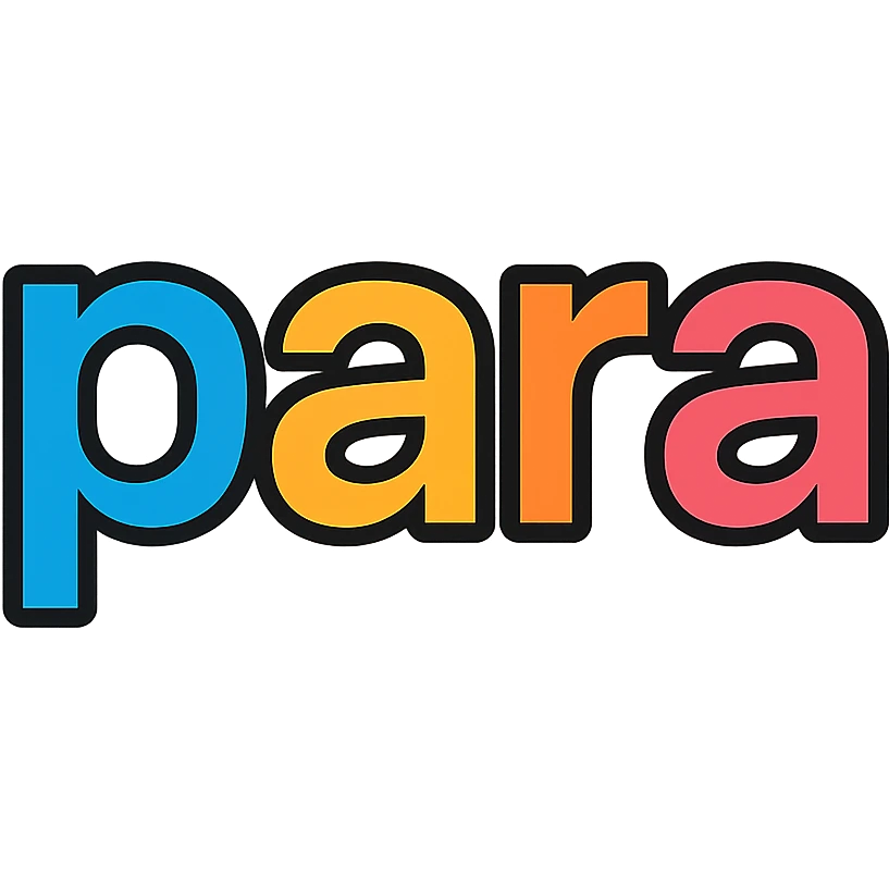 modern, clean text image with the word 'para' centered, correct spelling, no emoji or face emoji