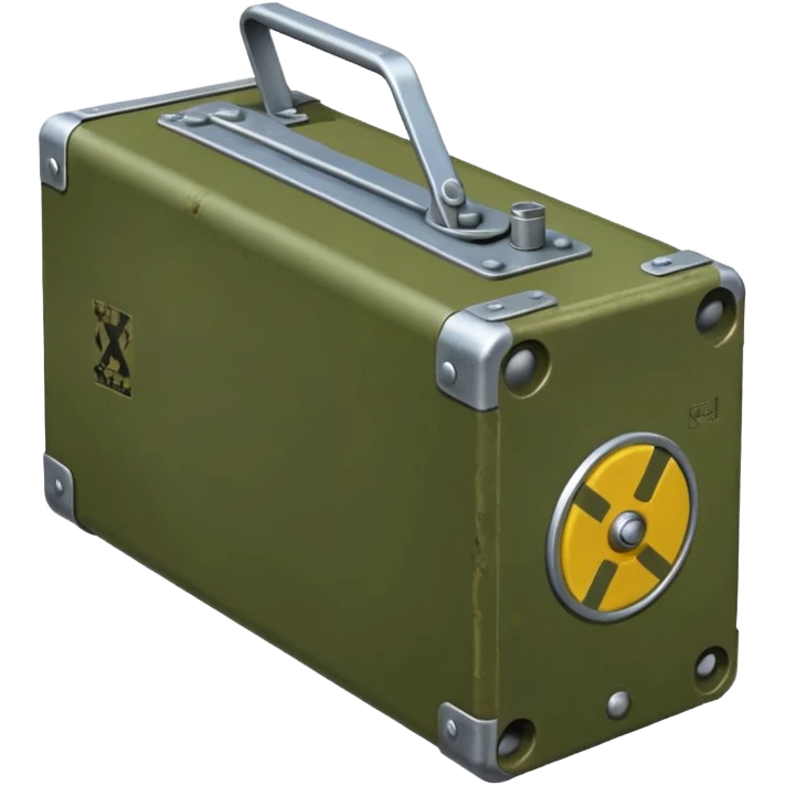 generate a realistic elongated parallelepiped anti-tank mine emoji