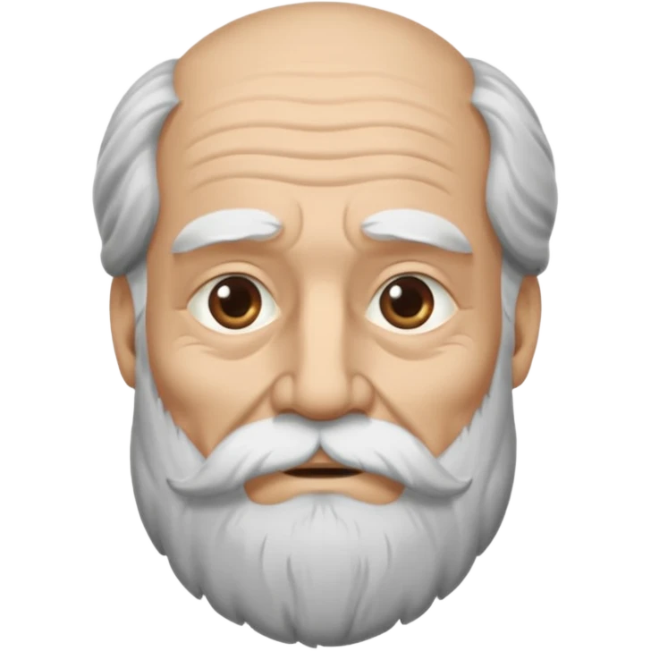 Wise man B&W emoji