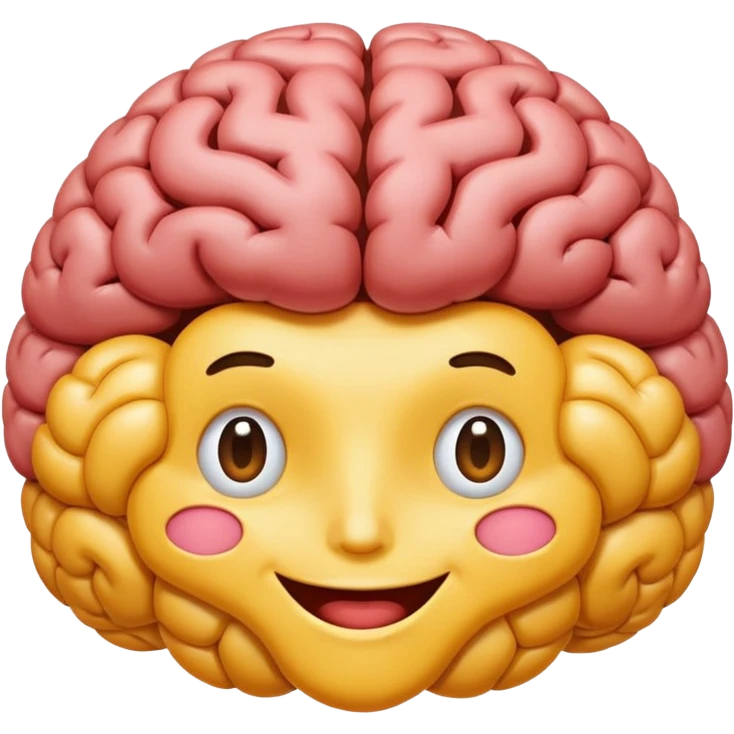 Happy positive brain emoji