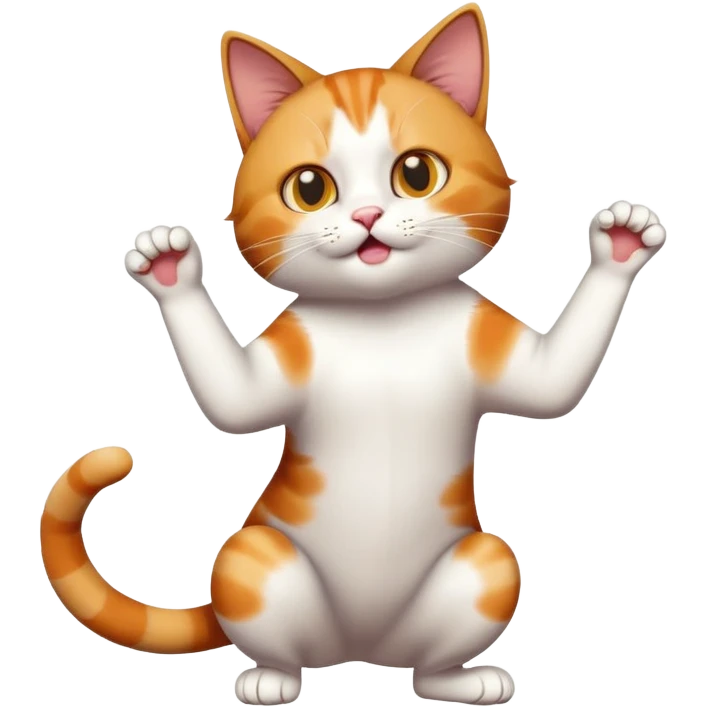 cat doing the dab emoji