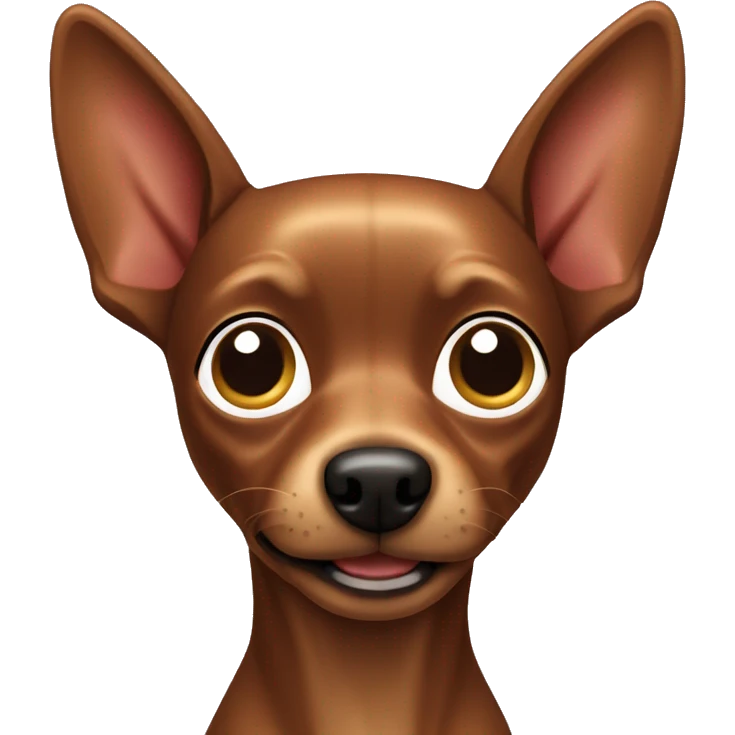 brown toy terrier dog emoji