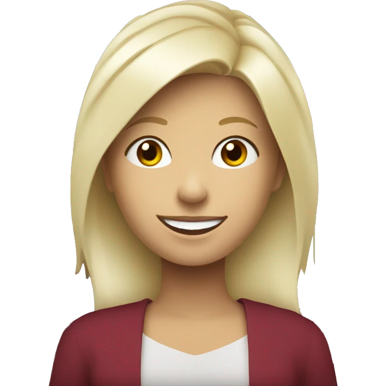 Happy blonde woman with a flag of Latvia emoji