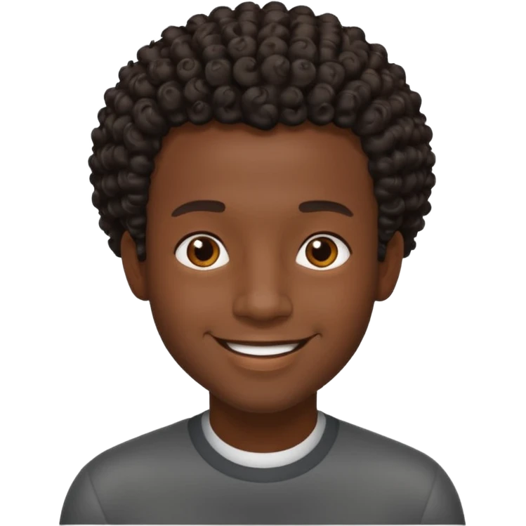 a black guy with shortscurls emoji