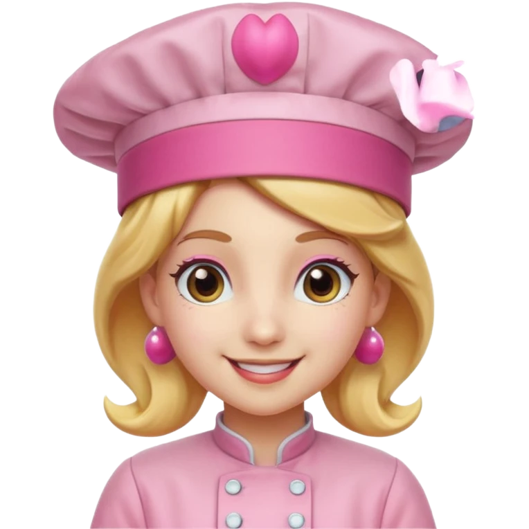 Pink chef hat princess peach emoji