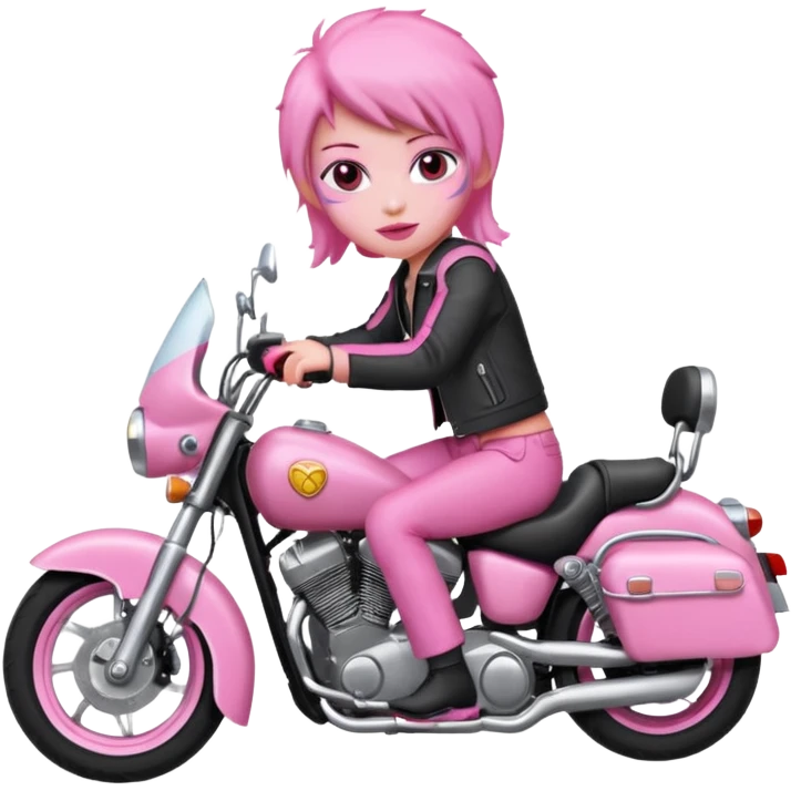 Pink angle rider  emoji