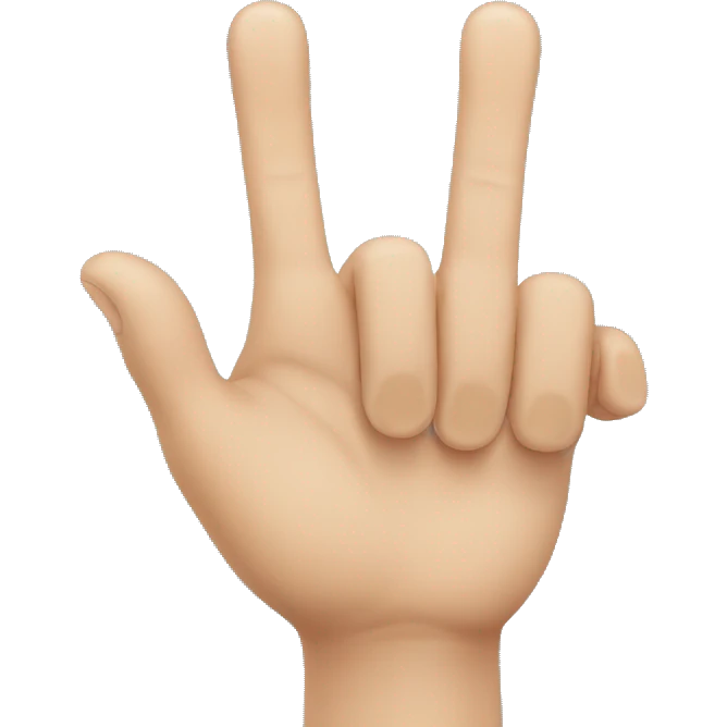 Hand with 4 fingers up emoji