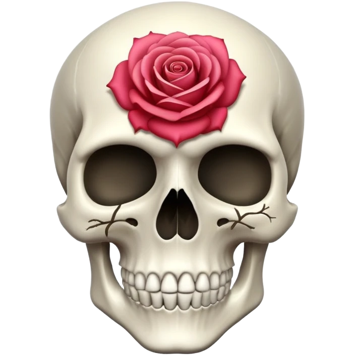 Skull with rose emoji