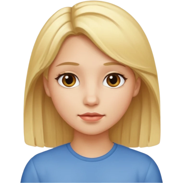 Girl with blond hair emoji