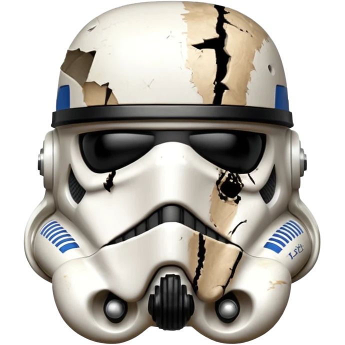 TK421 stormtrooper head view appearing like an opps, or accidental decision was made emoji