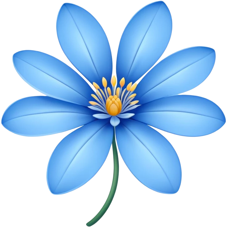 Blue aesthetic flower emoji